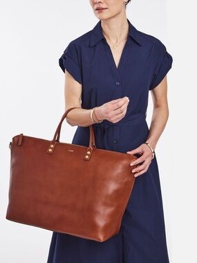 Mark & Graham Large Leather Weekender Travel Tote